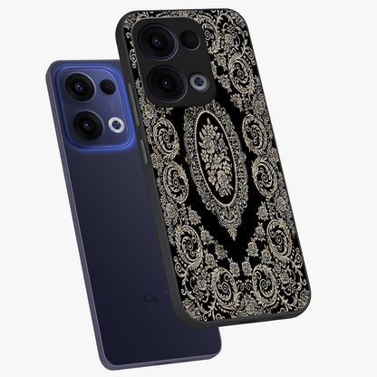 Noir Bloom Elegance Glass Case displayed in angled mockup highlighting refined flower design with stylish noir aesthetic.