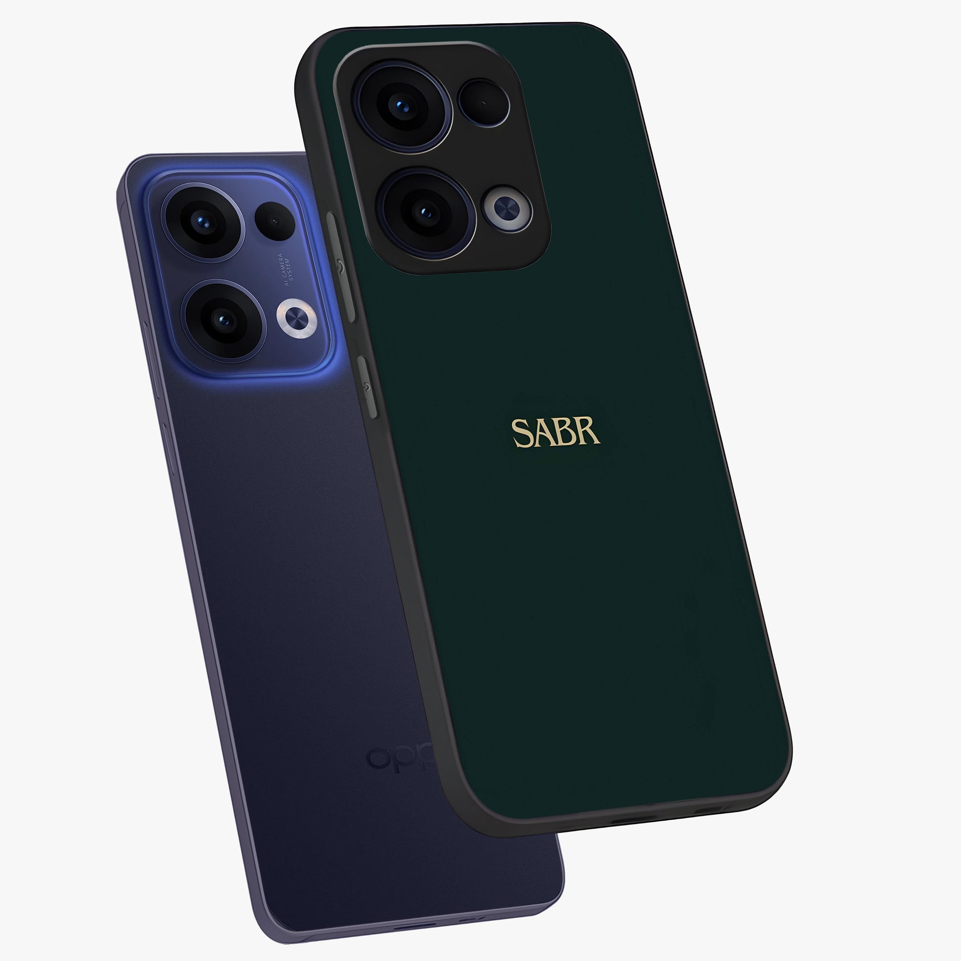 Sabr Minimal Patience Glass Case displayed in angled mockup highlighting simple inspirational design with clean aesthetic style.