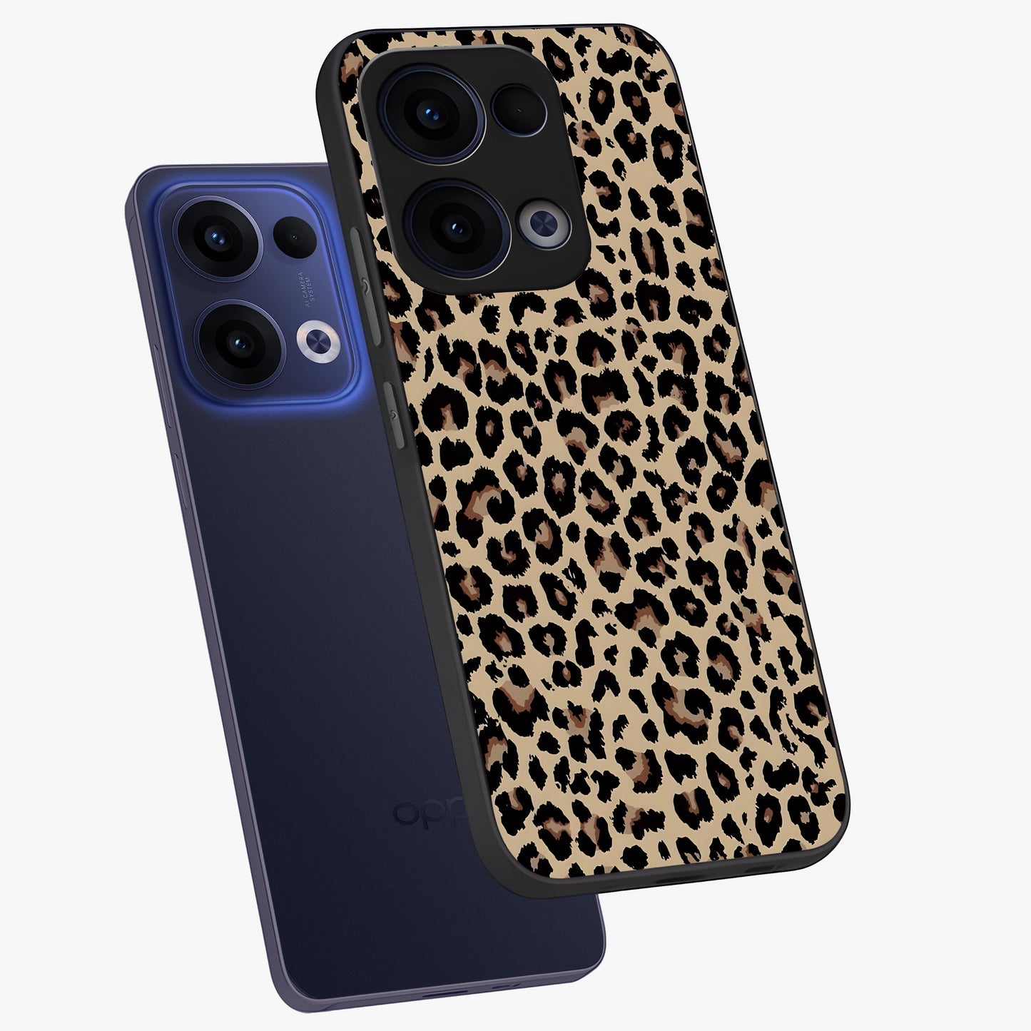 Savage Chic Pattern Glass Case displayed in angled mockup highlighting bold fashion inspired design with chic aesthetic.