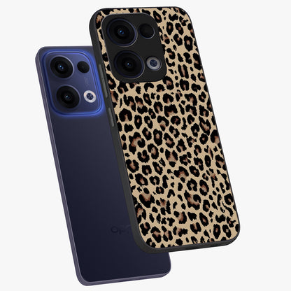 Savage Chic Pattern Glass Case displayed in angled mockup highlighting bold fashion inspired design with chic aesthetic.