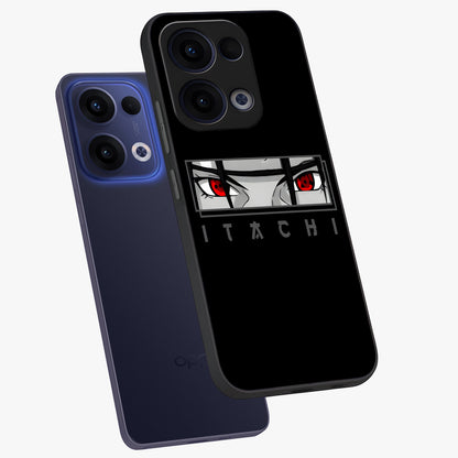 Scarlet Gaze Dominance Glass Case displayed in angled mockup highlighting intense visual design with bold scarlet aesthetic.