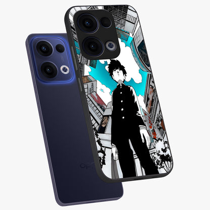 Silent Psychic Awakening Glass Case displayed in angled mockup highlighting spiritual awakening design with cosmic aesthetic.