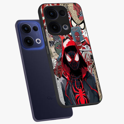 Spider Collage Street Glass Case displayed in angled mockup highlighting dynamic street style collage design with comic aesthetic.