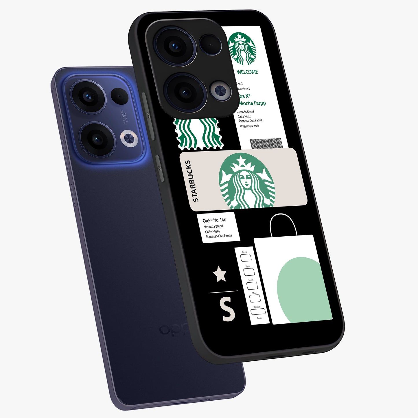 Starbucks Mocha Glass Case displayed in angled mockup highlighting stylish mocha themed design with cozy café aesthetic.