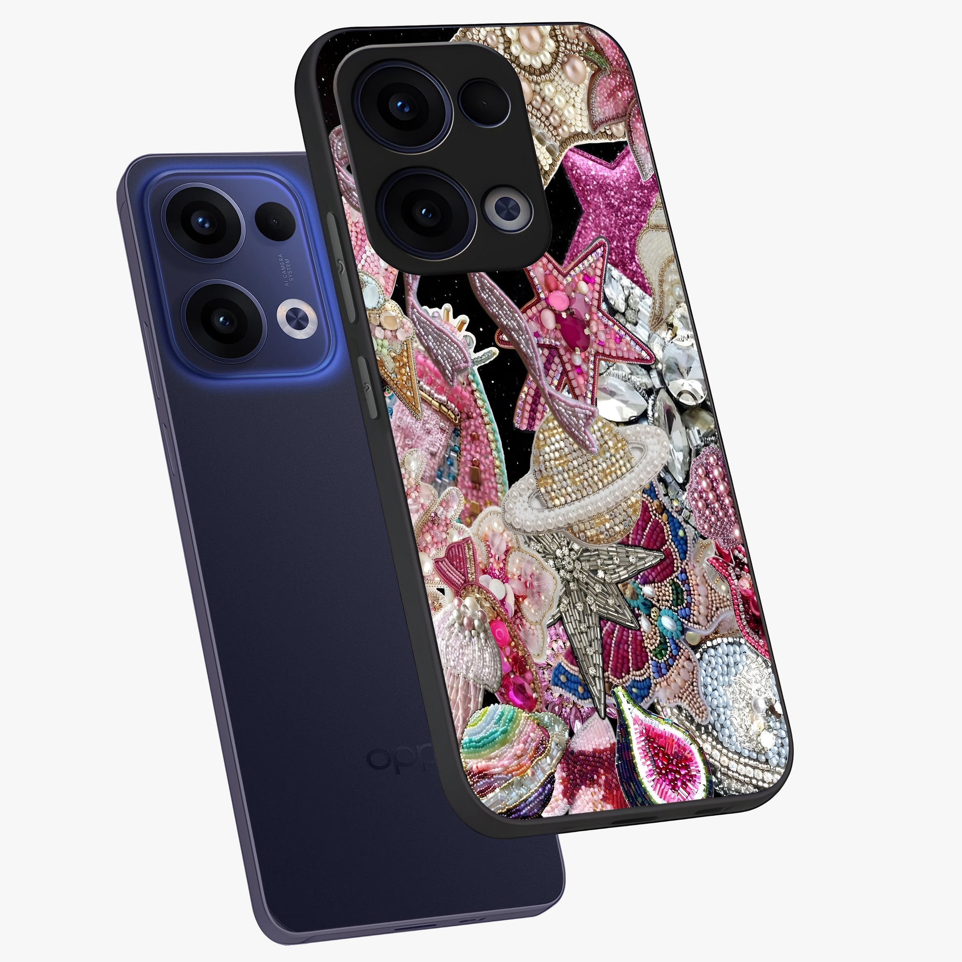 Starlit Jewel Dream Glass Case displayed in angled mockup highlighting glowing celestial jewel design with dreamy aesthetic.