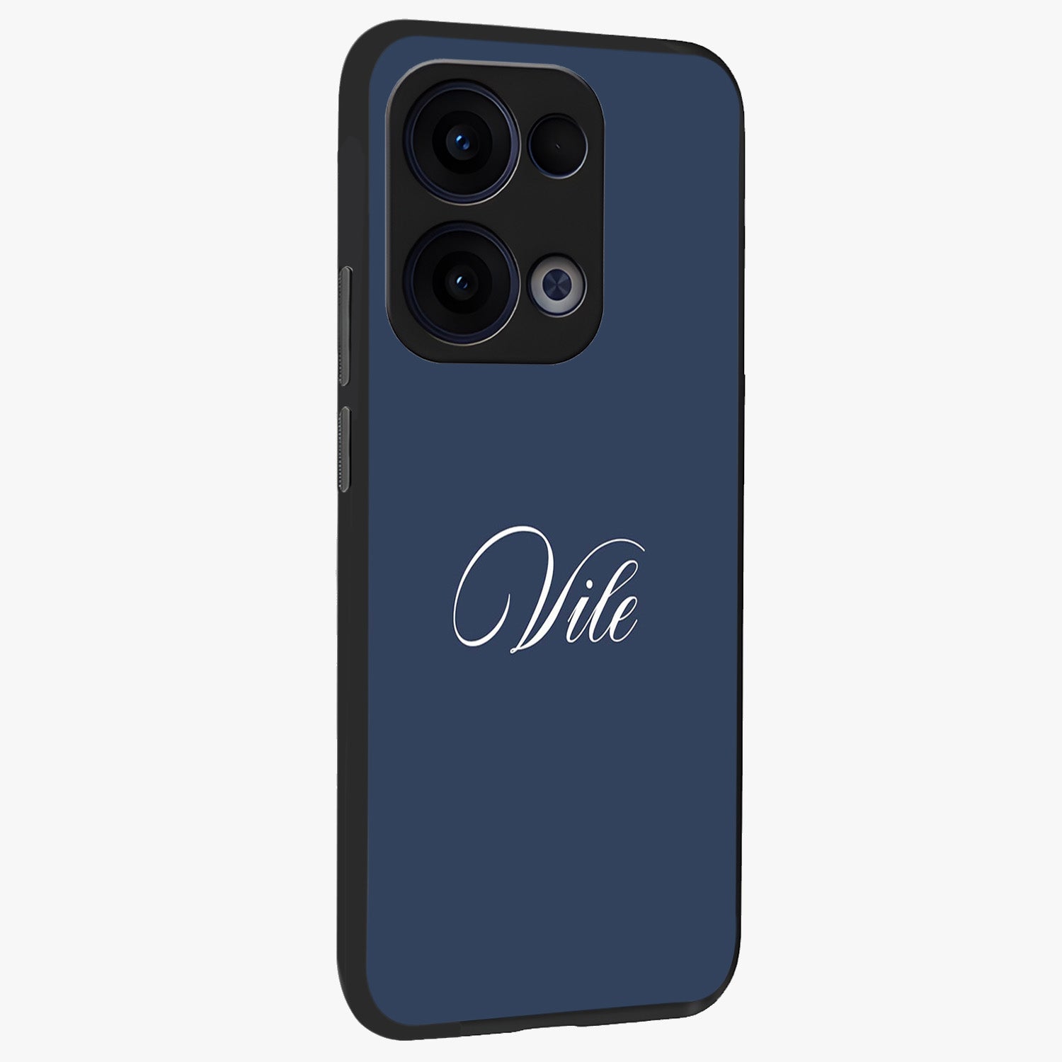 Blue Vintage Floral Pattern Glass Case displayed in angled mockup highlighting classic blue floral pattern and retro aesthetic design.