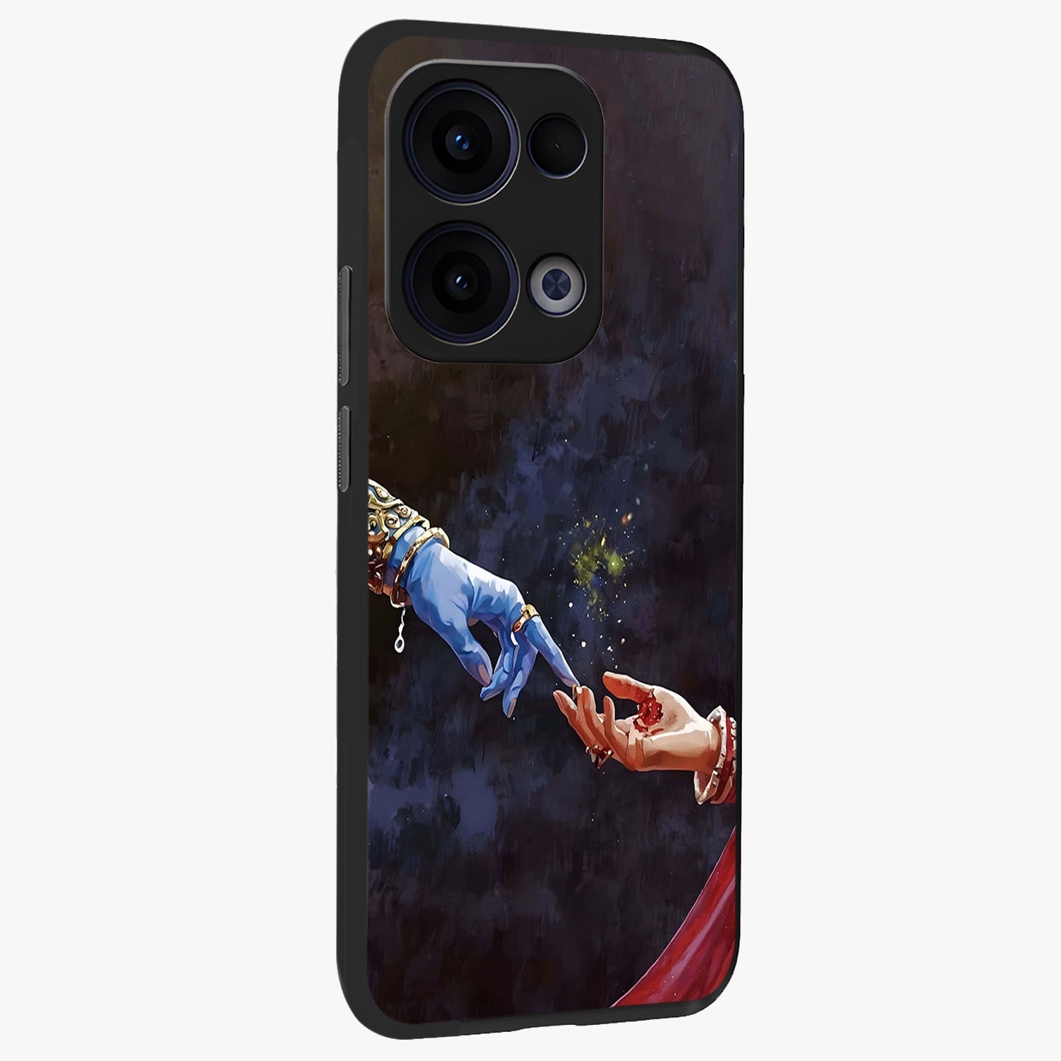 Divine Touch Eternal Glass Case upright view showcasing peaceful spiritual artwork with eternal divine theme.