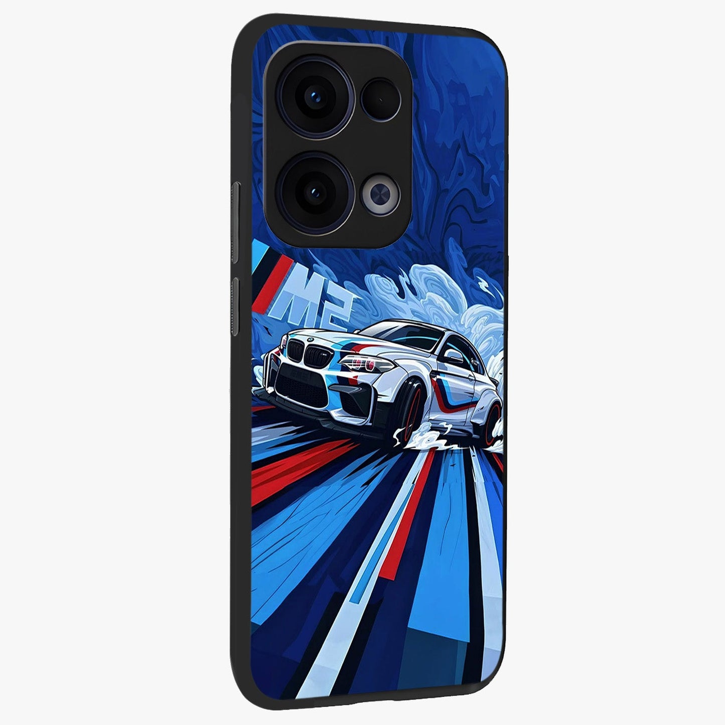 Drift Power Rush Glass Case upright view showcasing high speed racing artwork with bold automotive theme.