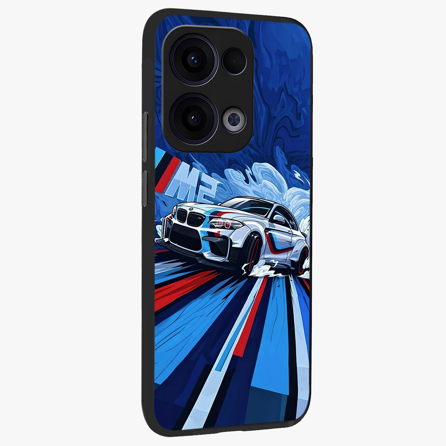 Drift Power Rush Glass Case upright view showcasing high speed racing artwork with bold automotive theme.