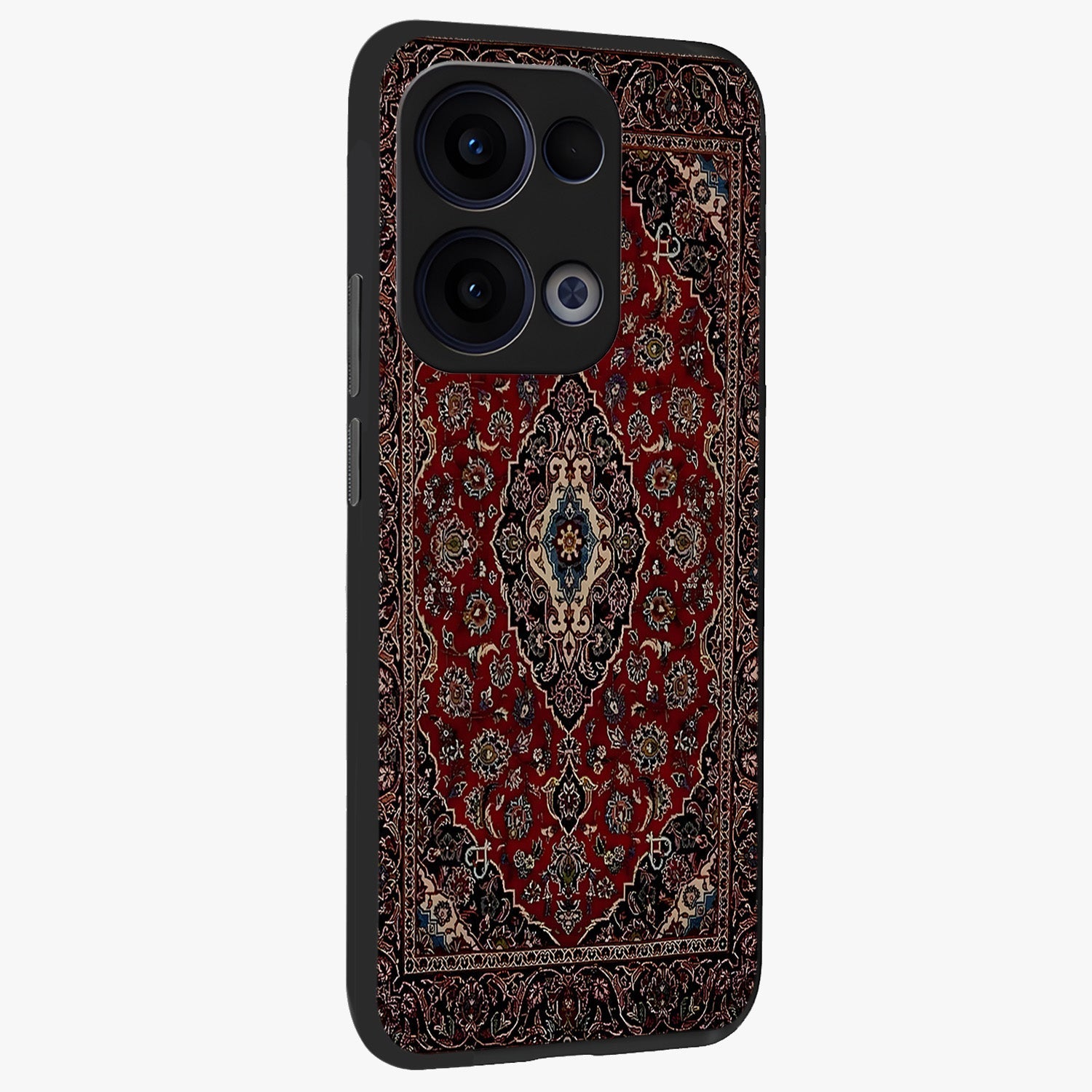 Heritage Carpet Royale Glass Case upright view showcasing detailed ornamental artwork with luxurious traditional theme.