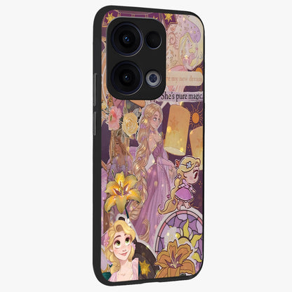 Magical Tangled Dream Glass Case upright view showcasing enchanting artistic artwork with dreamy fantasy theme.