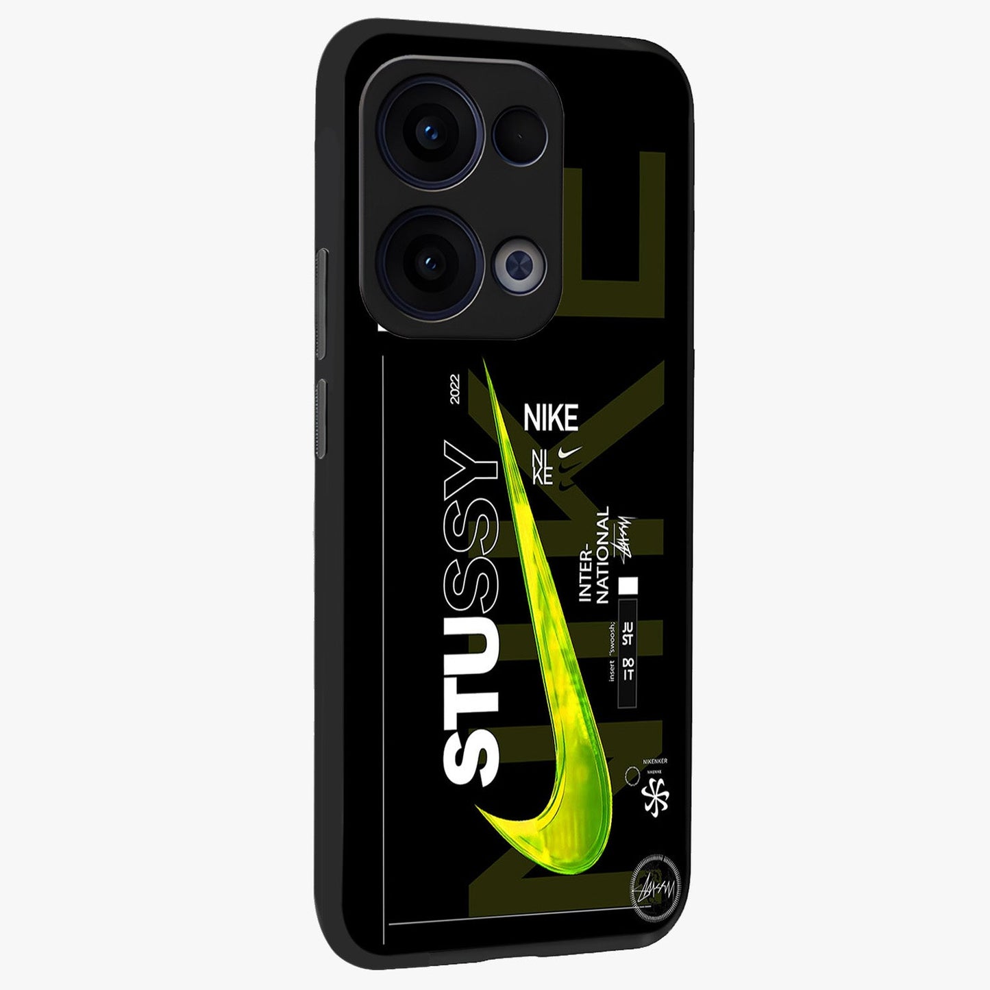 Neon Street Edition Glass Case upright view showcasing colorful neon artwork with modern street culture theme.
