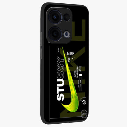 Neon Street Edition Glass Case upright view showcasing colorful neon artwork with modern street culture theme.