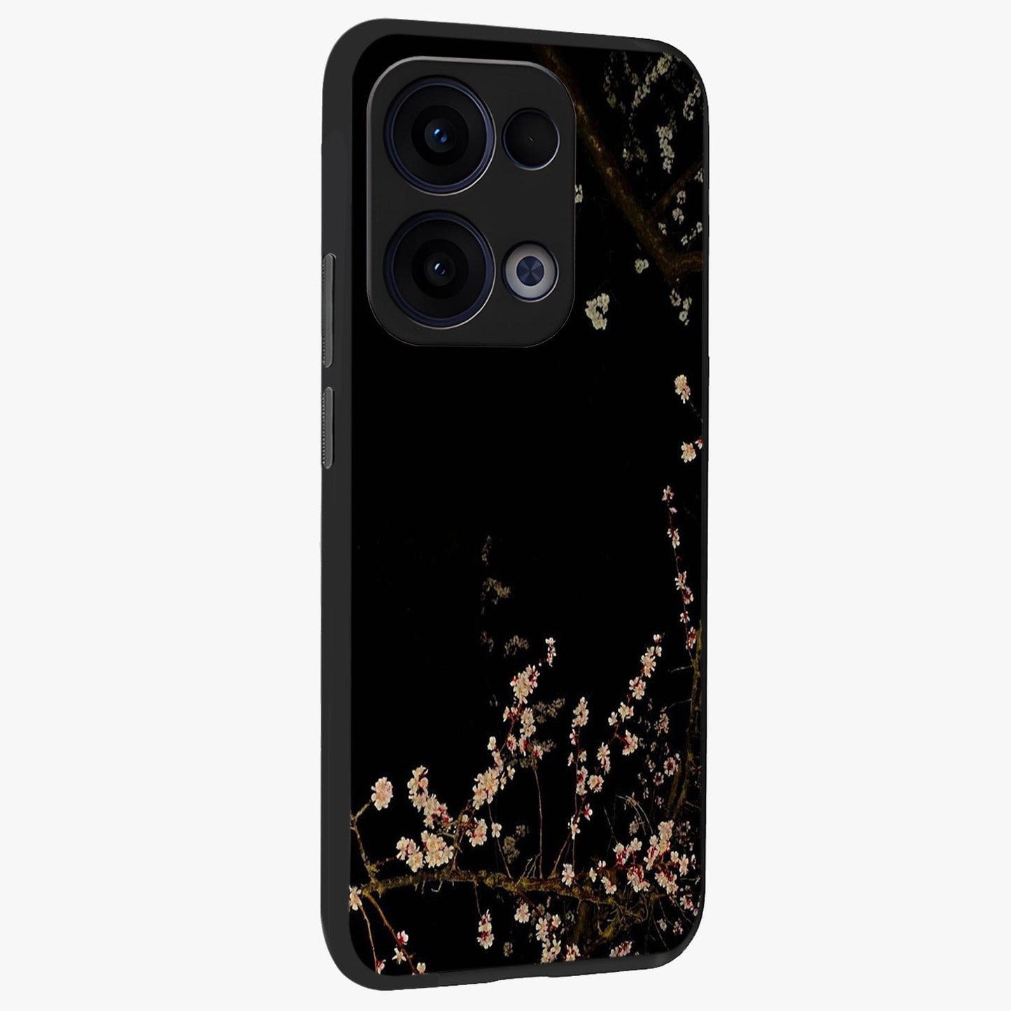 Petal Moon Light With Custom Name Glass Case upright view showcasing elegant floral moon artwork with personalized aesthetic.