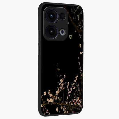 Petal Moon Light With Custom Name Glass Case upright view showcasing elegant floral moon artwork with personalized aesthetic.