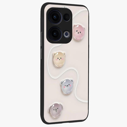 Puffy Face Parade Glass Case upright view showcasing adorable character artwork with cheerful animated theme.