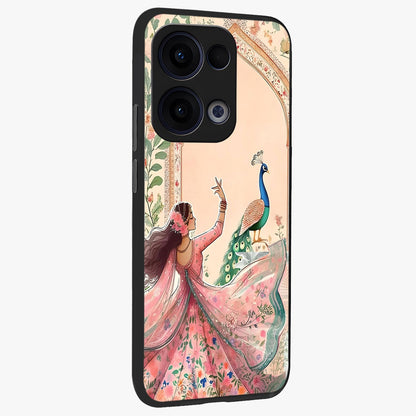 Royal Grace Muse Glass Case upright view showcasing stylish artistic artwork with sophisticated royal theme.
