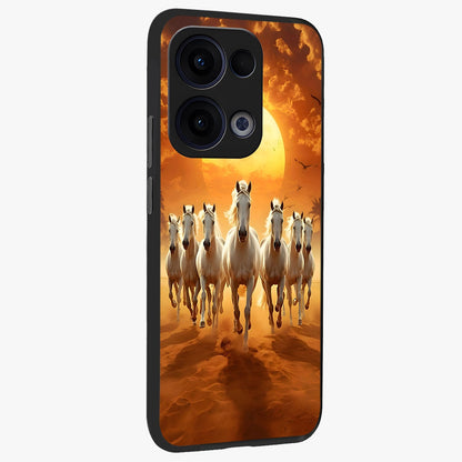 Wild Sunset Majesty Glass Case upright view showcasing dramatic sunset artwork with bold nature theme.
