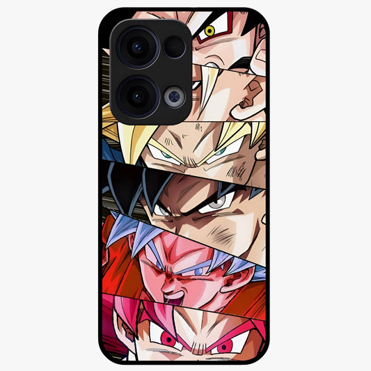 Anime Character Glass Case showing flat back view with vibrant anime artwork and glossy glass finish.