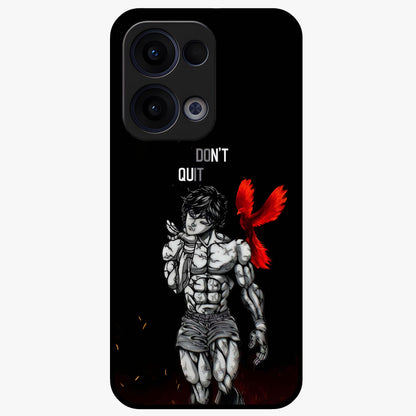 Rise Beyond Limits Glass Case showing flat back view with motivational typography artwork and glossy glass finish.
