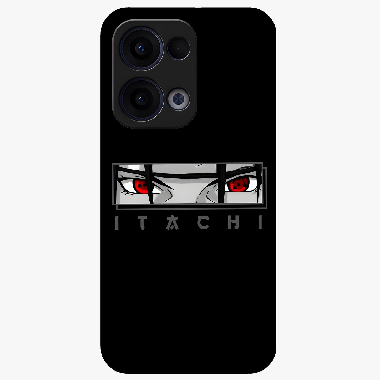 Scarlet Gaze Dominance Glass Case showing flat back view with striking red themed artwork and glossy glass finish.