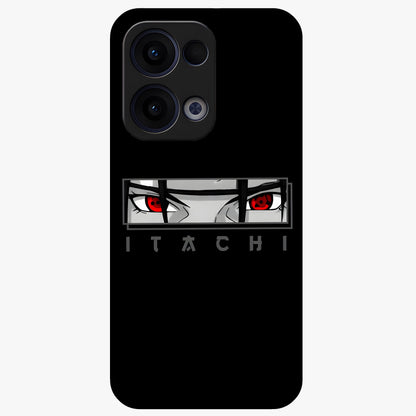 Scarlet Gaze Dominance Glass Case showing flat back view with striking red themed artwork and glossy glass finish.
