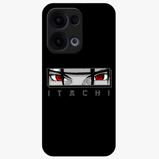 Scarlet Gaze Dominance Glass Case showing flat back view with striking red themed artwork and glossy glass finish.