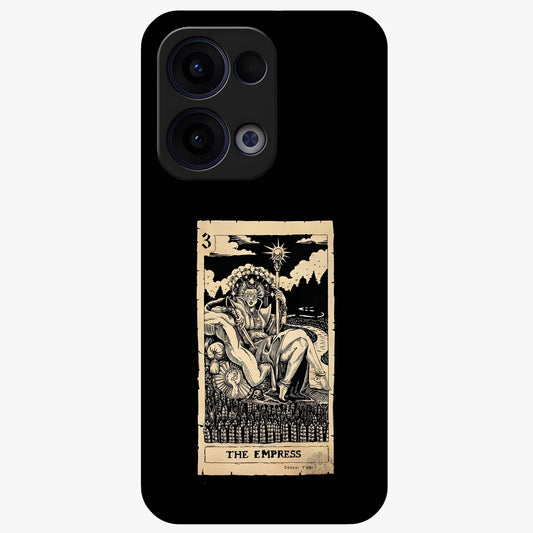The Empress Glass Case showing flat back view with regal feminine artwork and glossy glass finish.