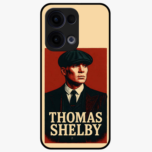 Vintage Mafia Authority Glass Case showing flat back view with bold vintage mafia inspired artwork and glossy glass finish.