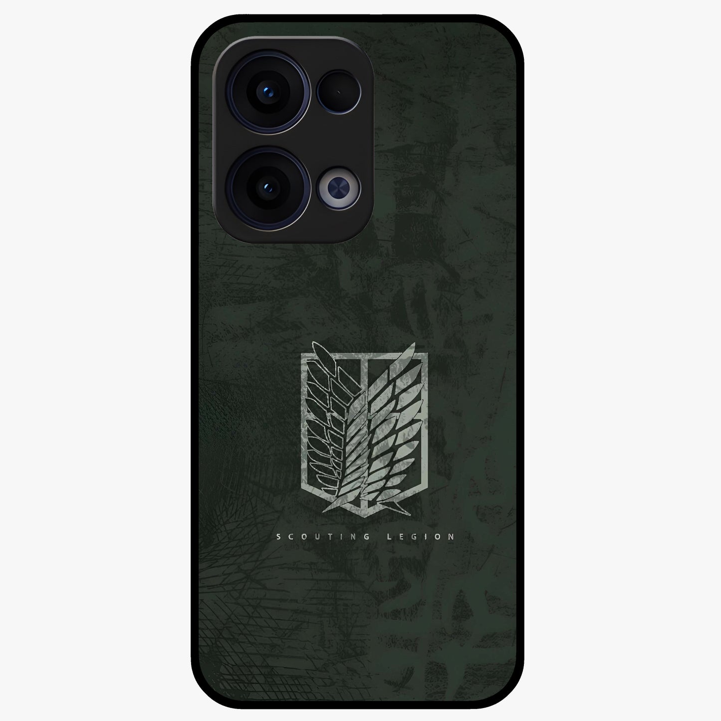 Wings Of Freedom Glass Case showing flat back view with symbolic wings artwork and glossy glass finish.