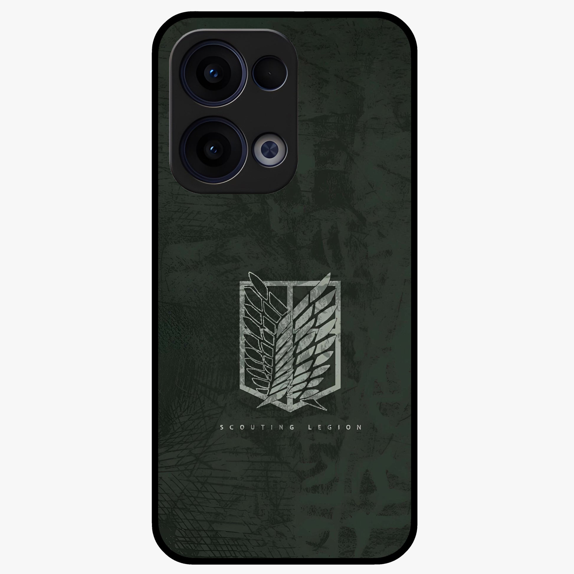 Wings Of Freedom Glass Case showing flat back view with symbolic wings artwork and glossy glass finish.