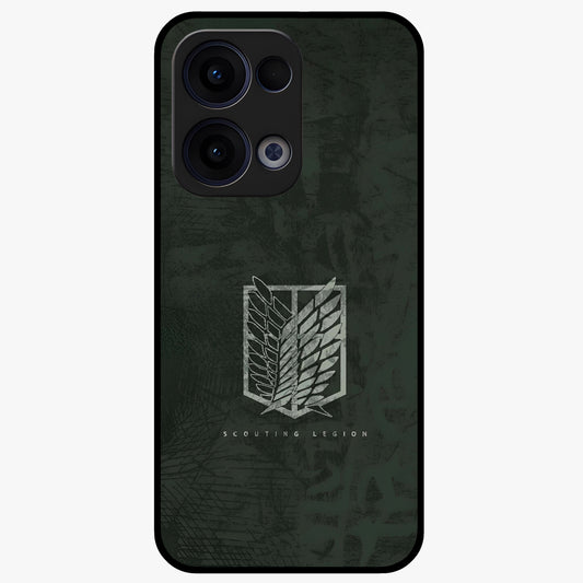 Wings Of Freedom Glass Case showing flat back view with symbolic wings artwork and glossy glass finish.