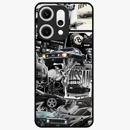 Aesthetic Dark Love Glass Case showing flat back view with dark romantic artwork and glossy glass finish.