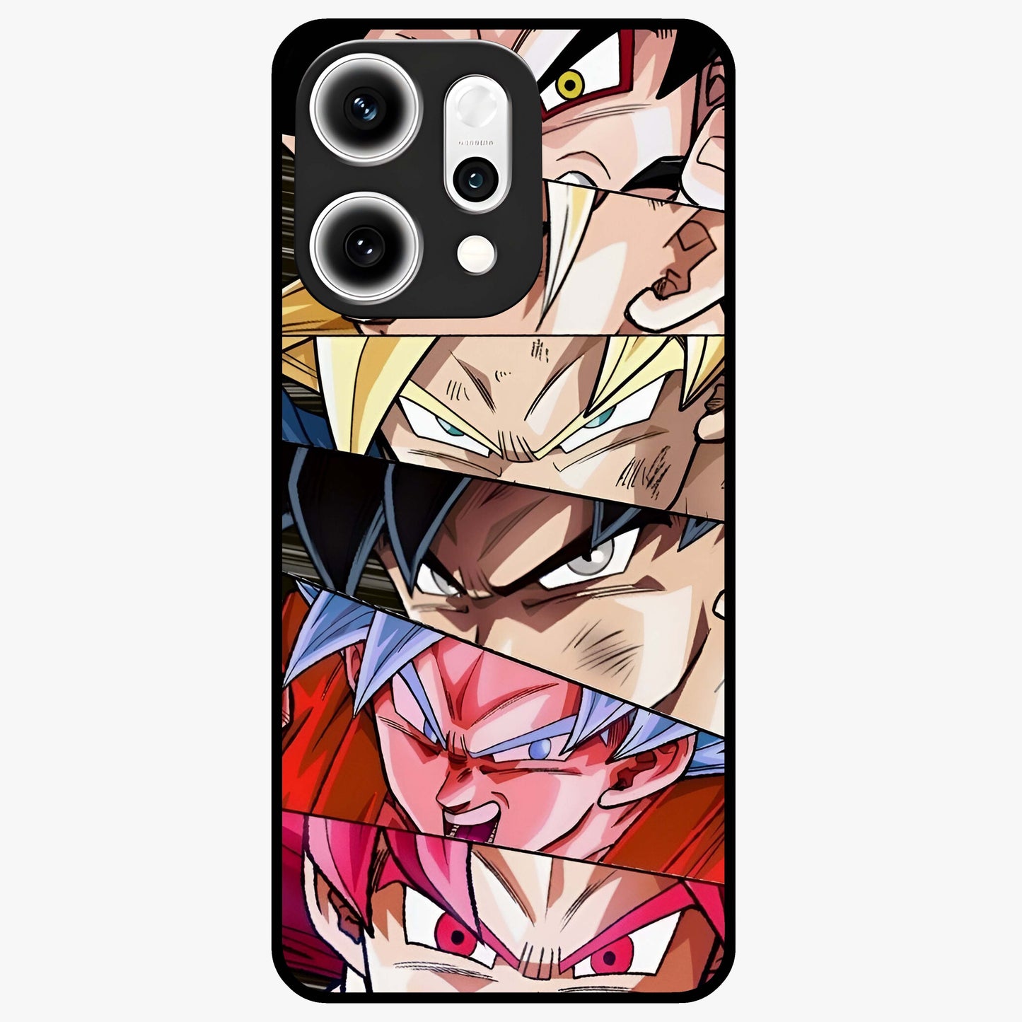Anime Character Glass Case showing flat back view with vibrant anime artwork and glossy glass finish.
