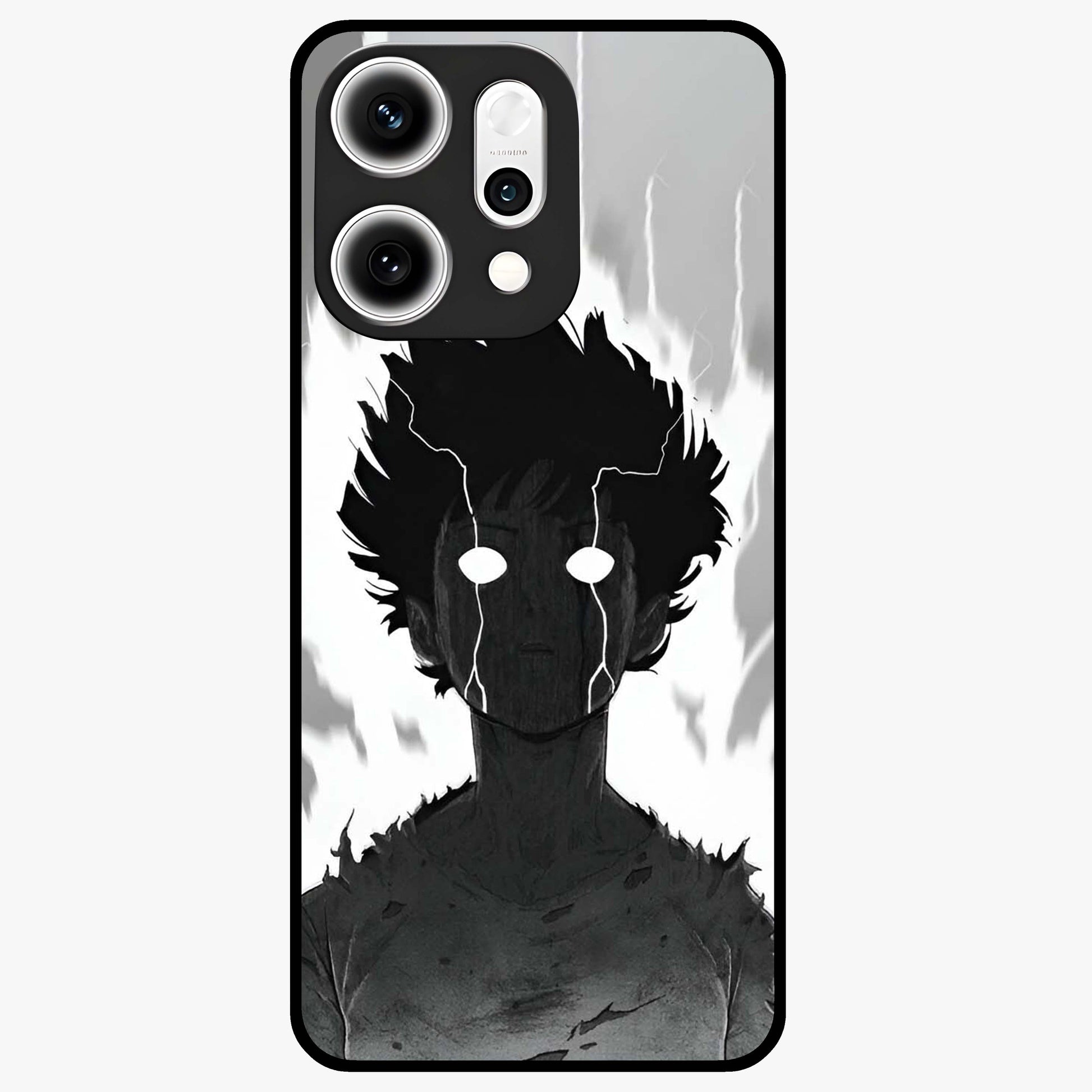 Awakened Inner Rage Glass Case showing flat back view with intense artistic artwork and glossy glass finish.