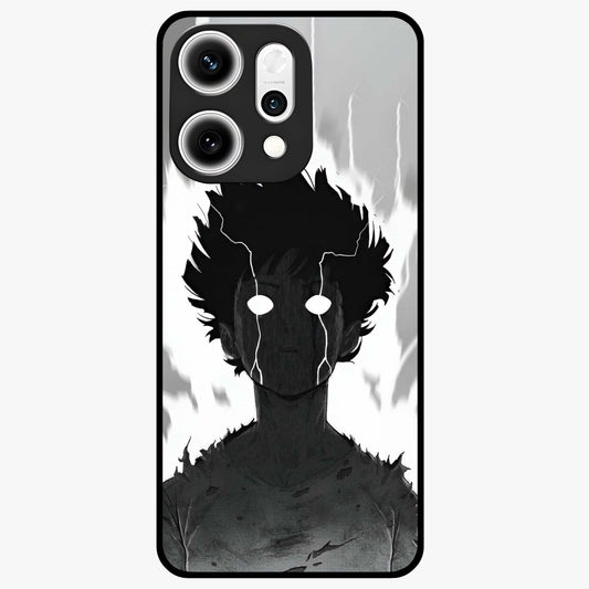 Awakened Inner Rage Glass Case showing flat back view with intense artistic artwork and glossy glass finish.