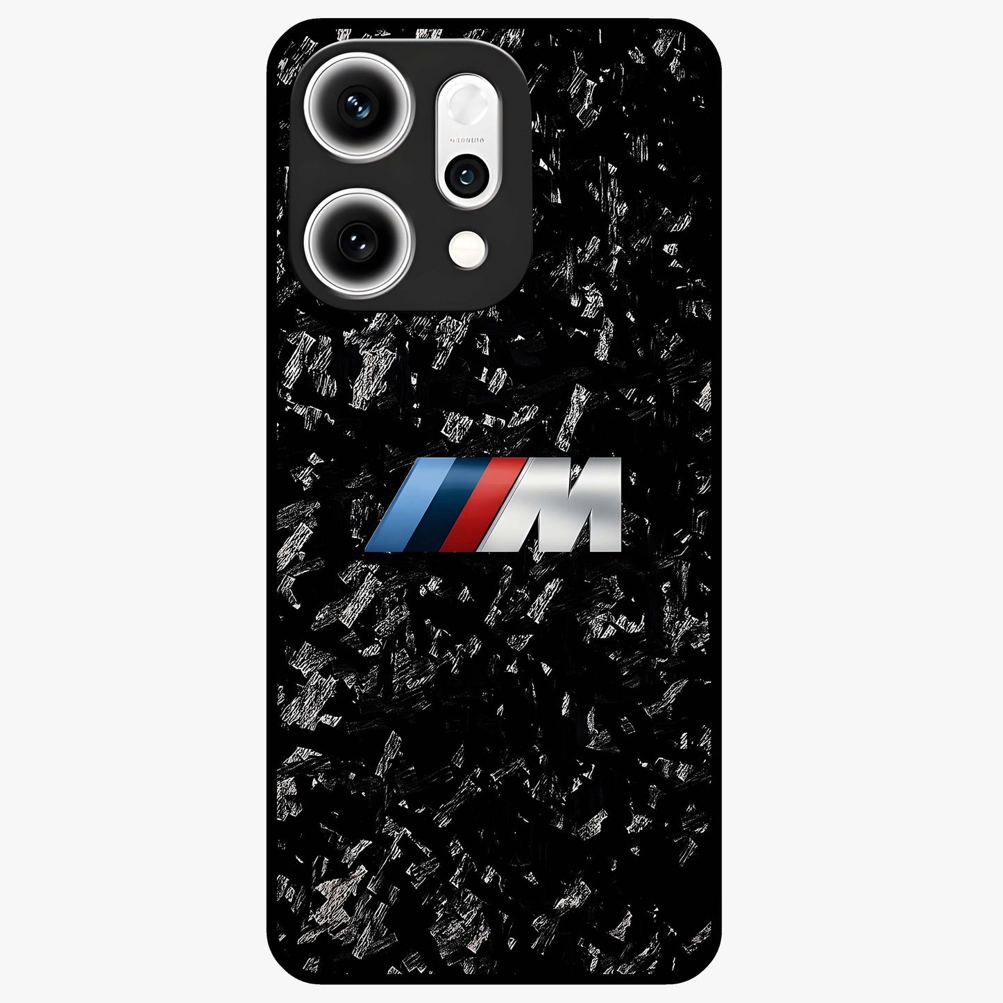 Carbon Speed Mark Glass Case showing flat back view with sporty carbon pattern artwork and glossy glass finish.