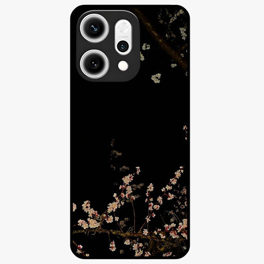 Petal Moon Light With Custom Name Glass Case showing flat back view with floral moonlight artwork and personalized name design.