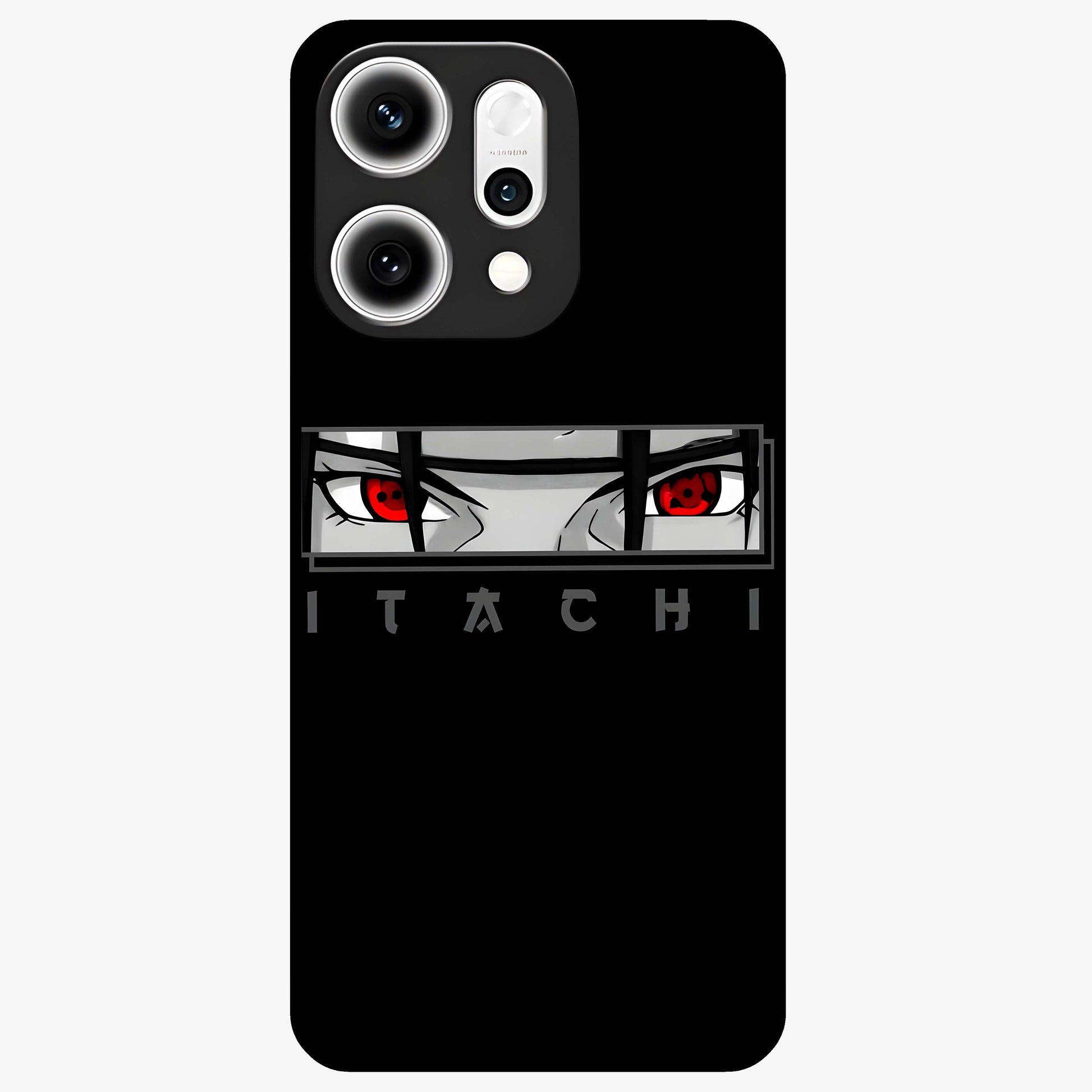 Scarlet Gaze Dominance Glass Case showing flat back view with striking red themed artwork and glossy glass finish.