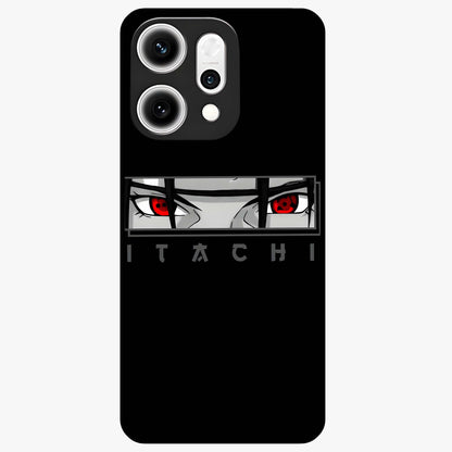 Scarlet Gaze Dominance Glass Case showing flat back view with striking red themed artwork and glossy glass finish.