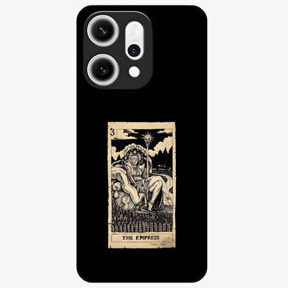 The Empress Glass Case showing flat back view with regal feminine artwork and glossy glass finish.