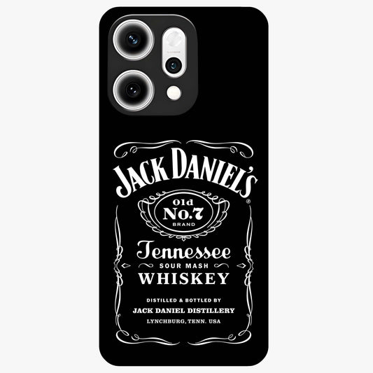 Vintage Whiskey Heritage Glass Case showing flat back view with classic whiskey inspired artwork and glossy glass finish.