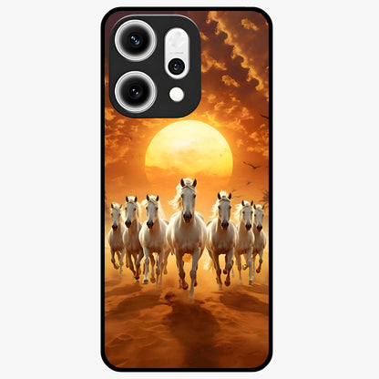 Wild Sunset Majesty Glass Case showing flat back view with majestic sunset landscape artwork and glossy glass finish.