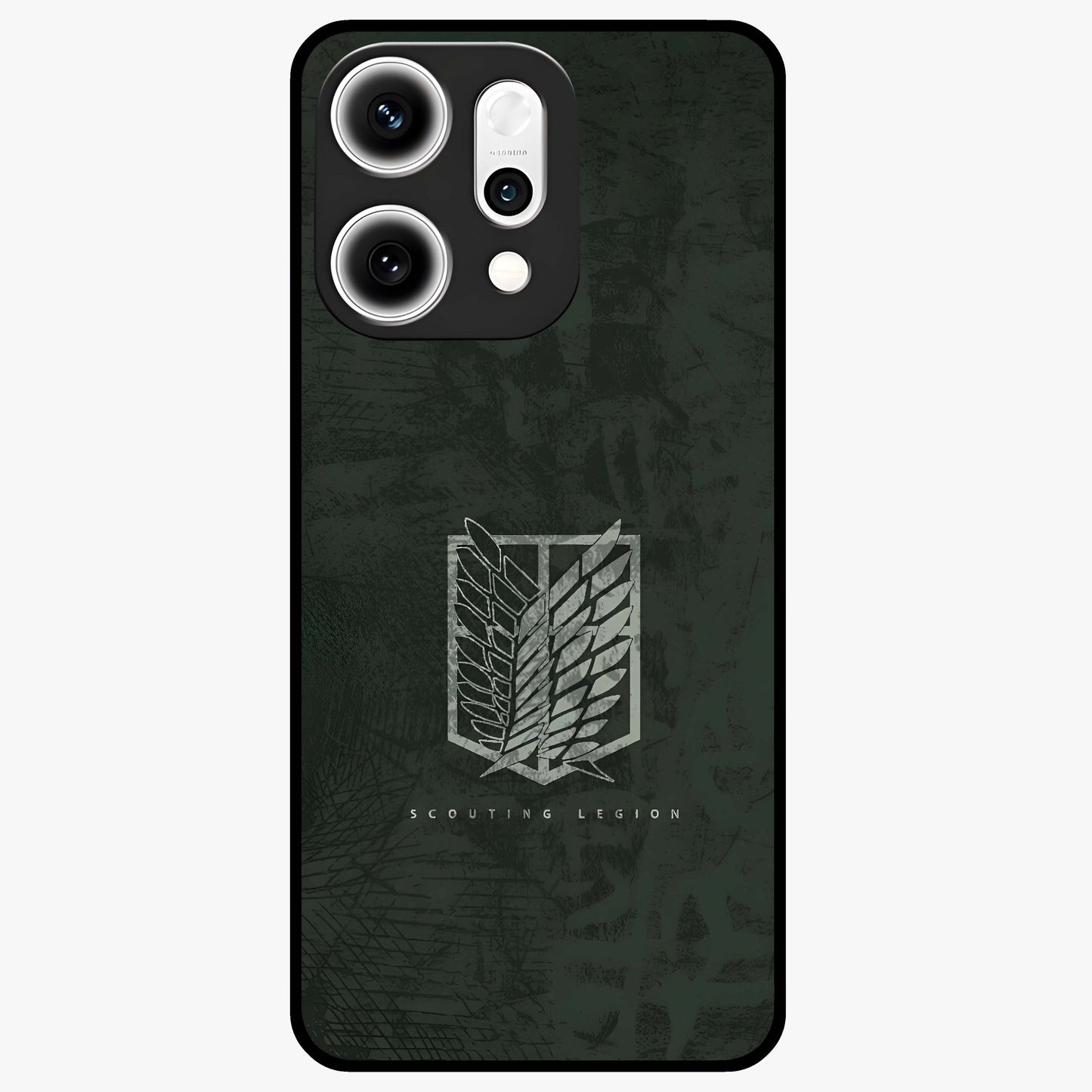 Wings Of Freedom Glass Case showing flat back view with symbolic wings artwork and glossy glass finish.