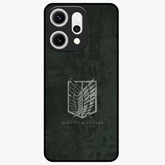 Wings Of Freedom Glass Case showing flat back view with symbolic wings artwork and glossy glass finish.