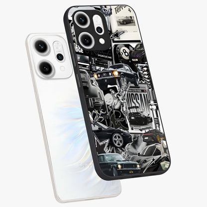 Aesthetic Dark Love Glass Case displayed in angled mockup highlighting moody aesthetic design and bold love theme.