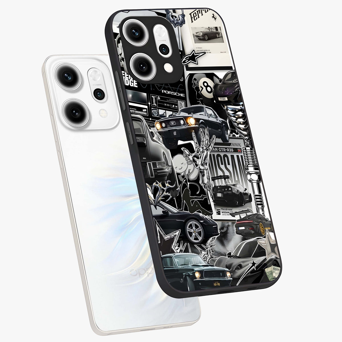 Aesthetic Dark Love Glass Case displayed in angled mockup highlighting moody aesthetic design and bold love theme.