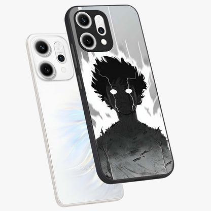Awakened Inner Rage Glass Case displayed in angled mockup highlighting powerful graphic design and bold artistic theme.
