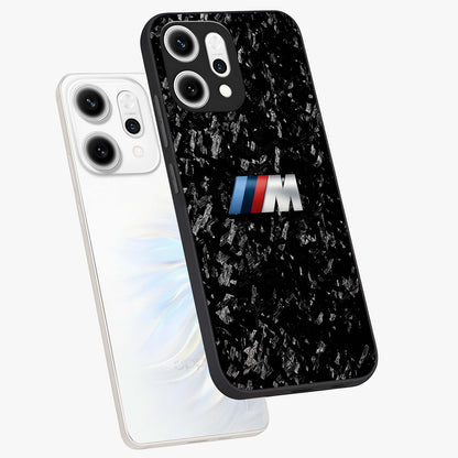 Carbon Speed Mark Glass Case displayed in angled mockup highlighting racing inspired carbon design and sleek aesthetic style.