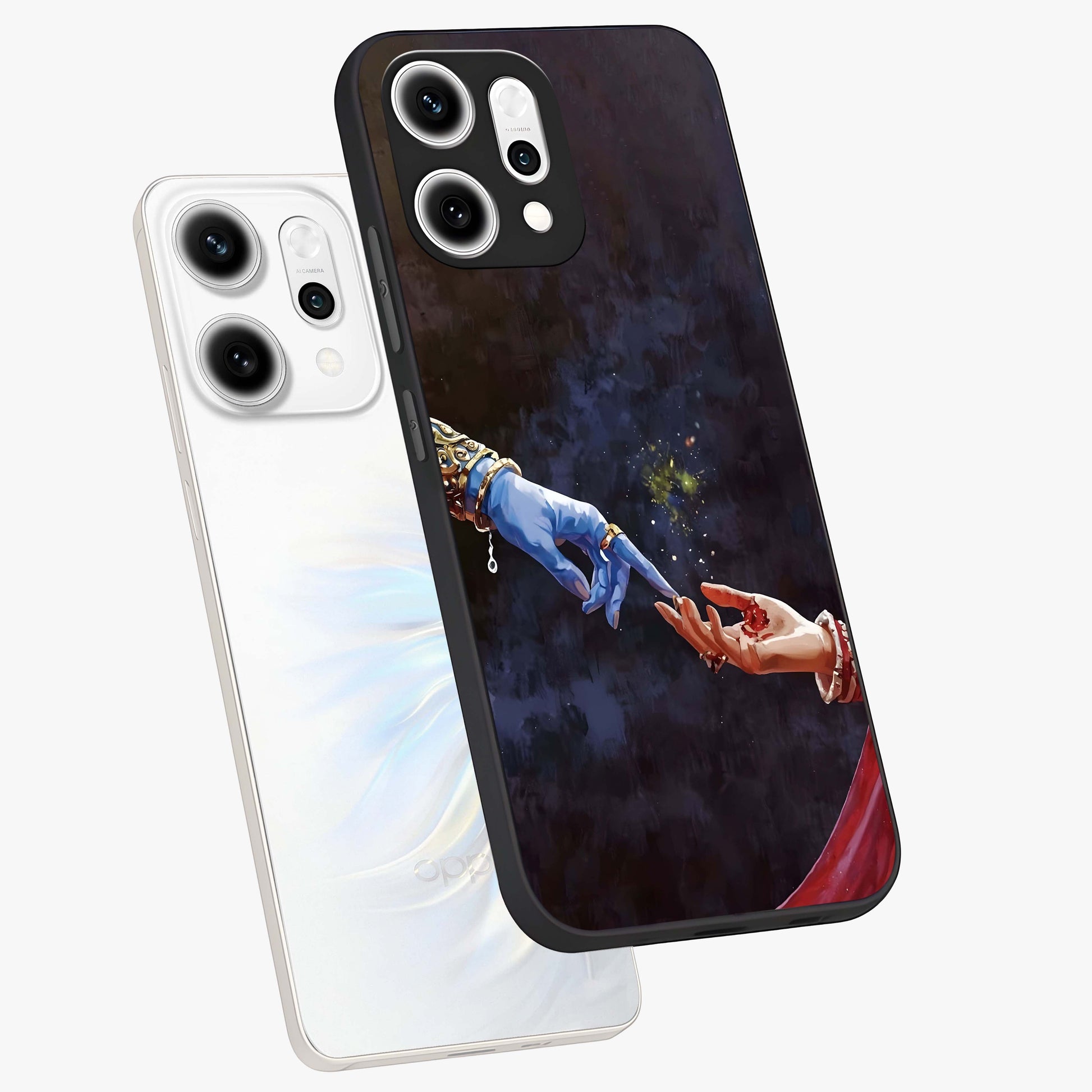 Divine Touch Eternal Glass Case displayed in angled mockup highlighting elegant divine inspired design with calm aesthetic style.
